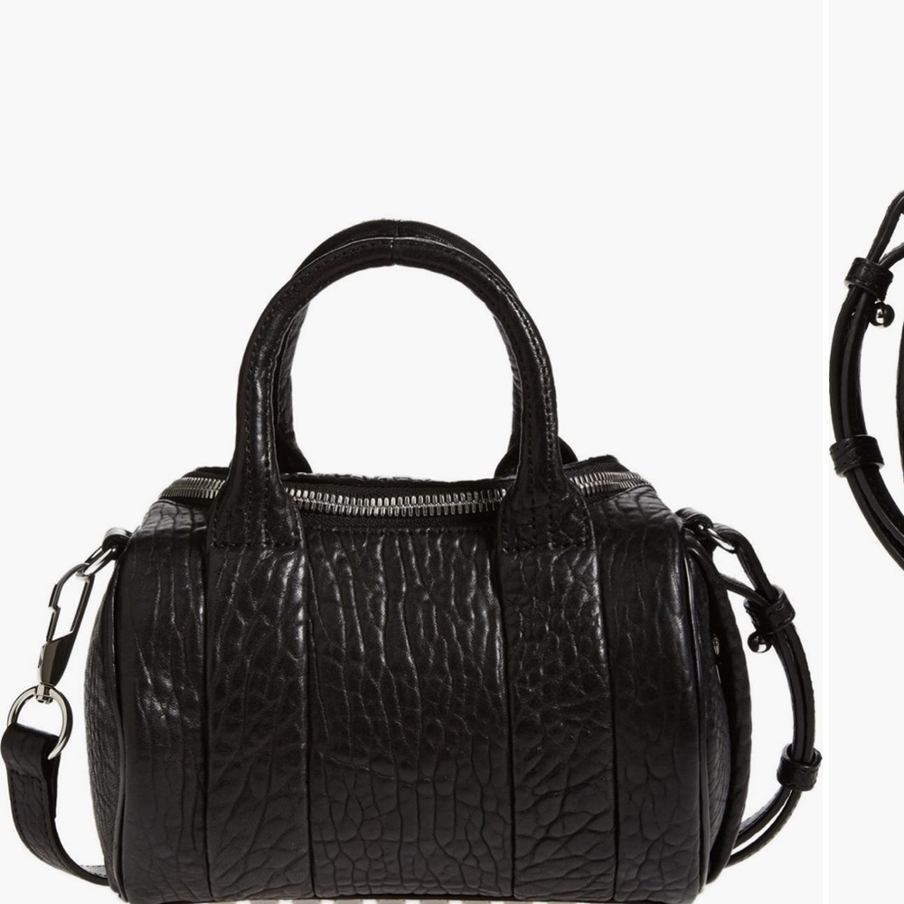 Alexander Wang 'Mini Rockie - Nickel' Leather Crossbody Satchel